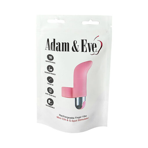 Adam & Eve Silicone Rechargeable Finger Vibe (Bag Packaging) - Image 9