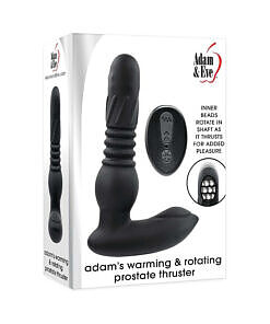 Adam's Warming & Rotating Prostate Thruster: probe with curved thrusting shaft and remote