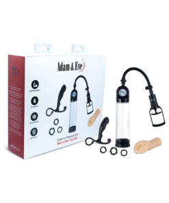 Adam & Eve Adam's Pleasure Kit For Him displayed with penis pump