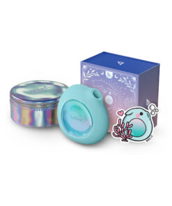 Mint green Biird Lumii clitoral suction stimulator with soft silicone nozzle