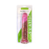 Pink jelly dong with realistic veins and a tapered tip