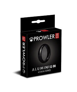 Prowler RED Aluminum Black 45mm Ring with smooth matte black finish and rounded edges resting on a white surface.
