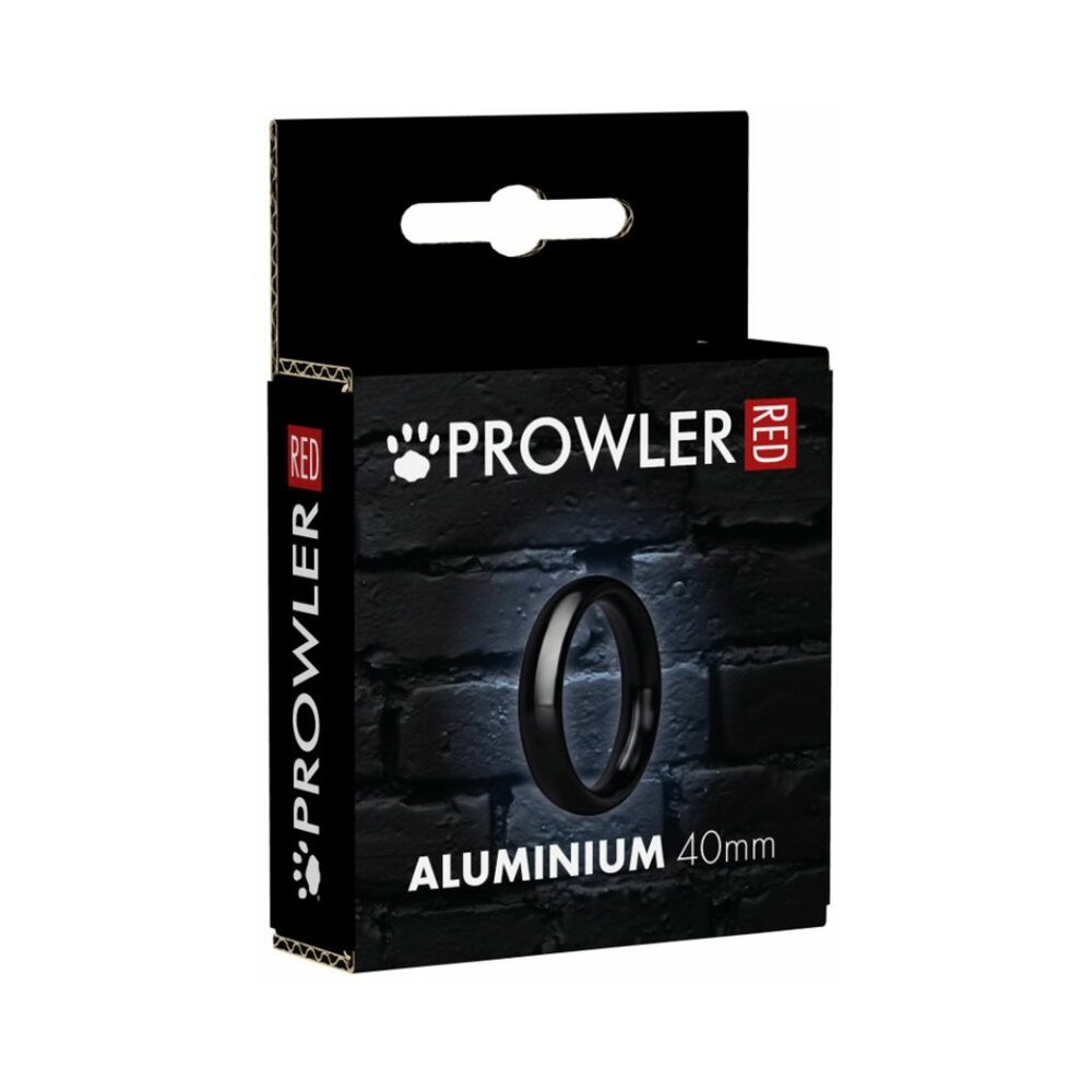 Prowler RED Aluminum Black 40mm Ring in sleek black aluminum with a smooth polished finish.
