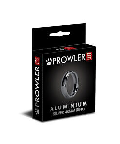 Prowler RED Aluminum Silver 40mm Ring on a dark surface