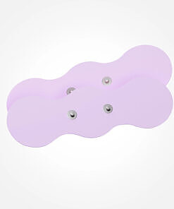 Set of four VUSH Aura replacement electro gel pads with hypoallergenic adhesive on a clean white background ready for use