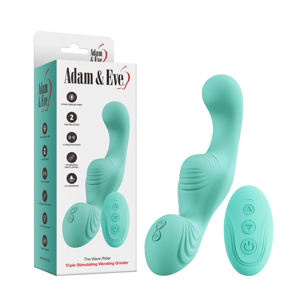 Adam & Eve The Wave Rider grinder vibrator with soft curvy textured silicone surface