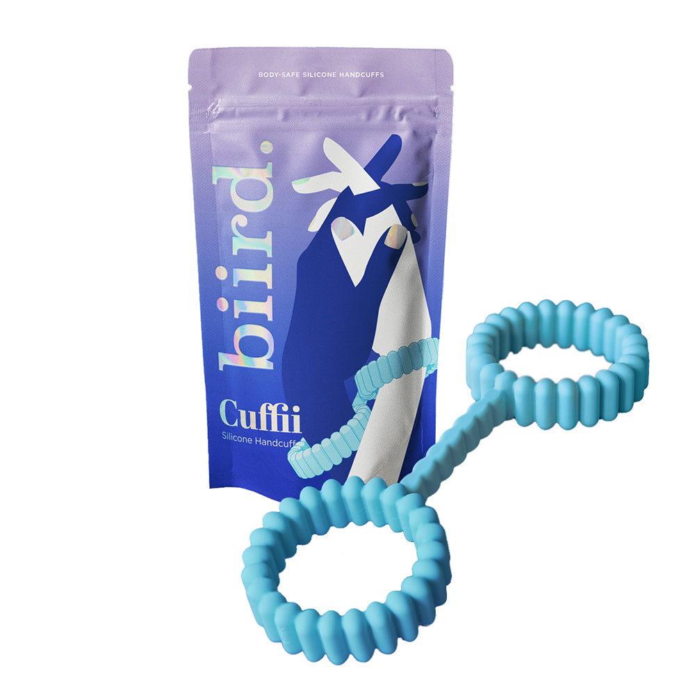 Biird Biind Silicone Cuffs Mint in soft mint silicone with adjustable buckles on a light background.