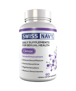 Swiss Navy Climax For Her 60ct bottle on a clean white background