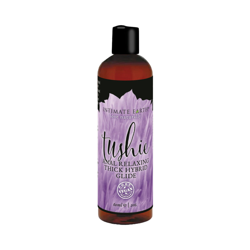Intimate Earth Tushie Hybrid Anal Relax Glide 2 oz. - hybrid anal lubricant for relaxing pleasure.