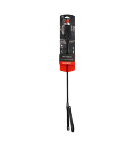 SEI MIO Faux Leather Riding Crop with sleek black faux leather tip and textured handle