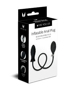 Me You Us Inflatable Anal Plug with ribbed texture and attached pump