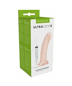 Me You Us Ultra Cock 8 in. realistic squirting dildo with vanilla skin tone
