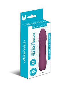 Me You Us Tapered Bullet Purple with textured teardrop tip and raised bumps