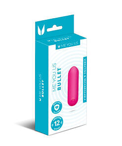 Me You Us Bullet Hot Pink bullet vibrator on white background