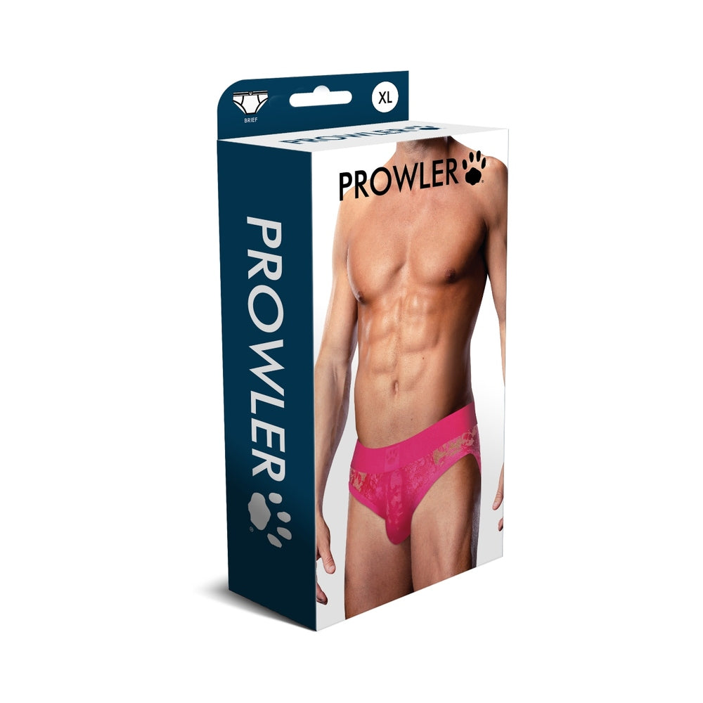 Prowler Lace Brief Pink XL shown flat