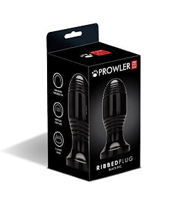 Prowler RED Ribbed Plug Black against a dark backdrop