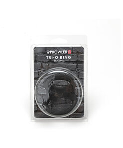Black Prowler RED Tri-O Silicone Ring with matte finish shown on hand against dark textured background