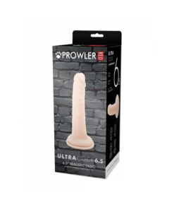 Prowler RED Ultra Cock realistic vanilla dildo showing lifelike veins and suction cup base against a clean white background