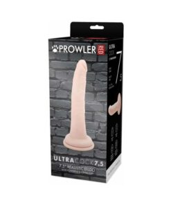 Prowler RED Ultra Cock 7.5 inch realistic dildo in vanilla color with lifelike veins and defined head on neutral background.