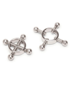 showcasing four metal clamps with red silicone tips and screw adjusters.