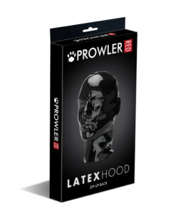 Black Prowler RED Latex Hood with glossy finish and adjustable closure