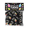Bag of Fucks I Have to Give bag of 25 candy with colorful gummy middle fingers on a bright party table.