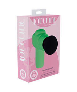 LoveLine MicroBoost Massager Silicone Green mini massage gun with 10 vibration modes