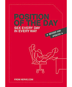Paperback of Position of the Day Revised and Updated with bright cover art and spine on a white surface.