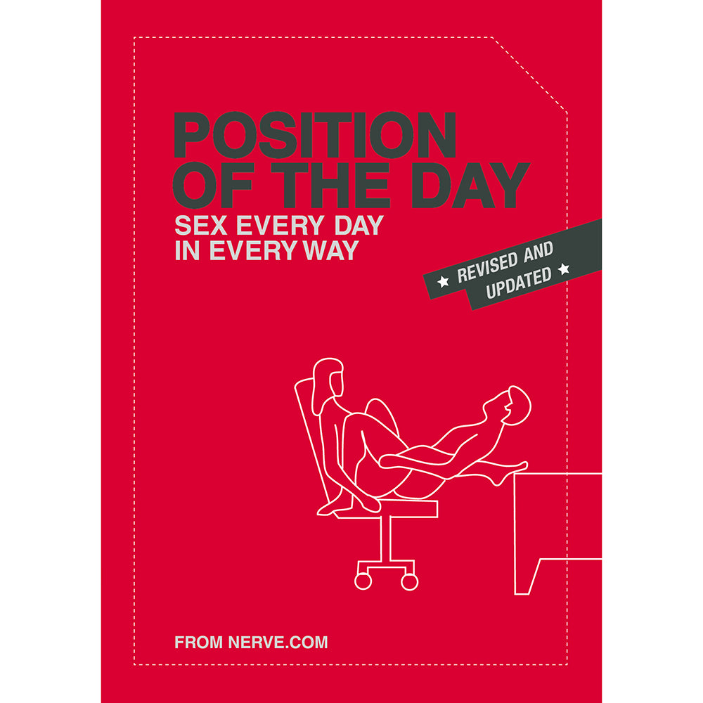 Paperback of Position of the Day Revised and Updated with bright cover art and spine on a white surface.