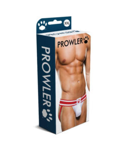Prowler Jock White/Red 2XL athletic supporter shown from front
