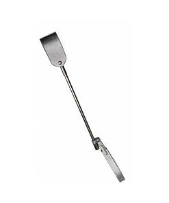Grey Coquette mini crop with metal chain-wrapped tip and Coquette charm