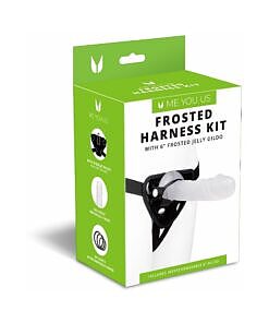 Me You Us Frosted Harness Kit with adjustable straps and O-ring displayed on a light background