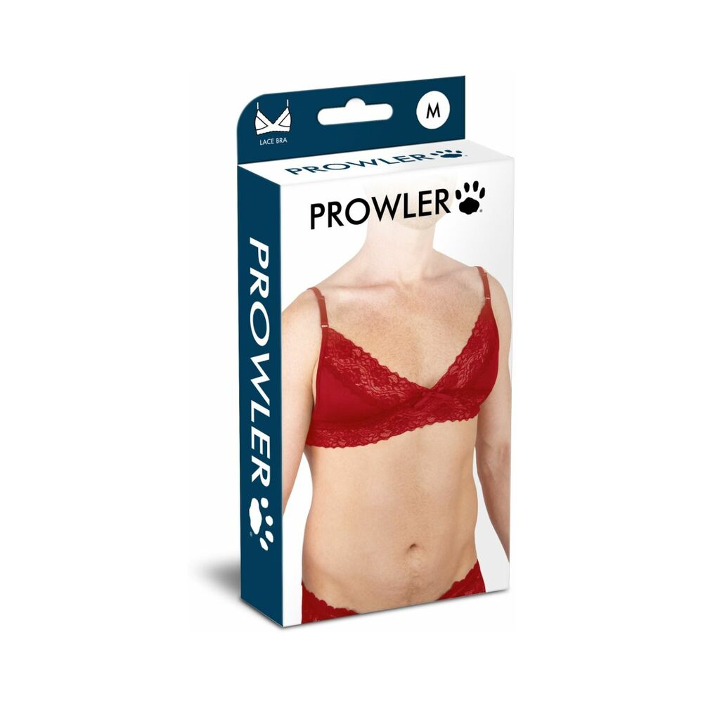 Prowler Lace Bra in red