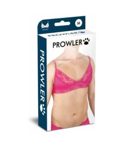 Prowler Lace Bra Pink M in soft pink lace against a minimalist background