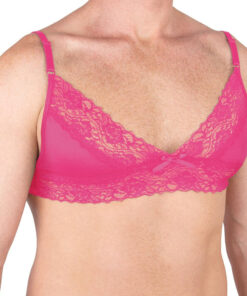 showing delicate floral pattern and adjustable straps.