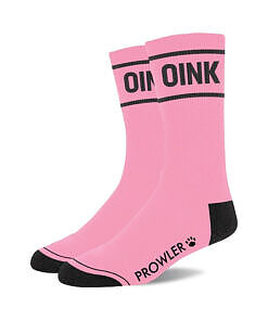 Prowler RED Oink Socks Pink - bold hot pink novelty pig socks with kinky print design by Prowler RED