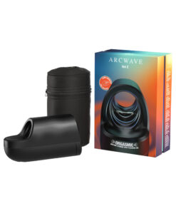 Arcwave Ion 2 male stroker with black silicone sleeve and magnetic charger