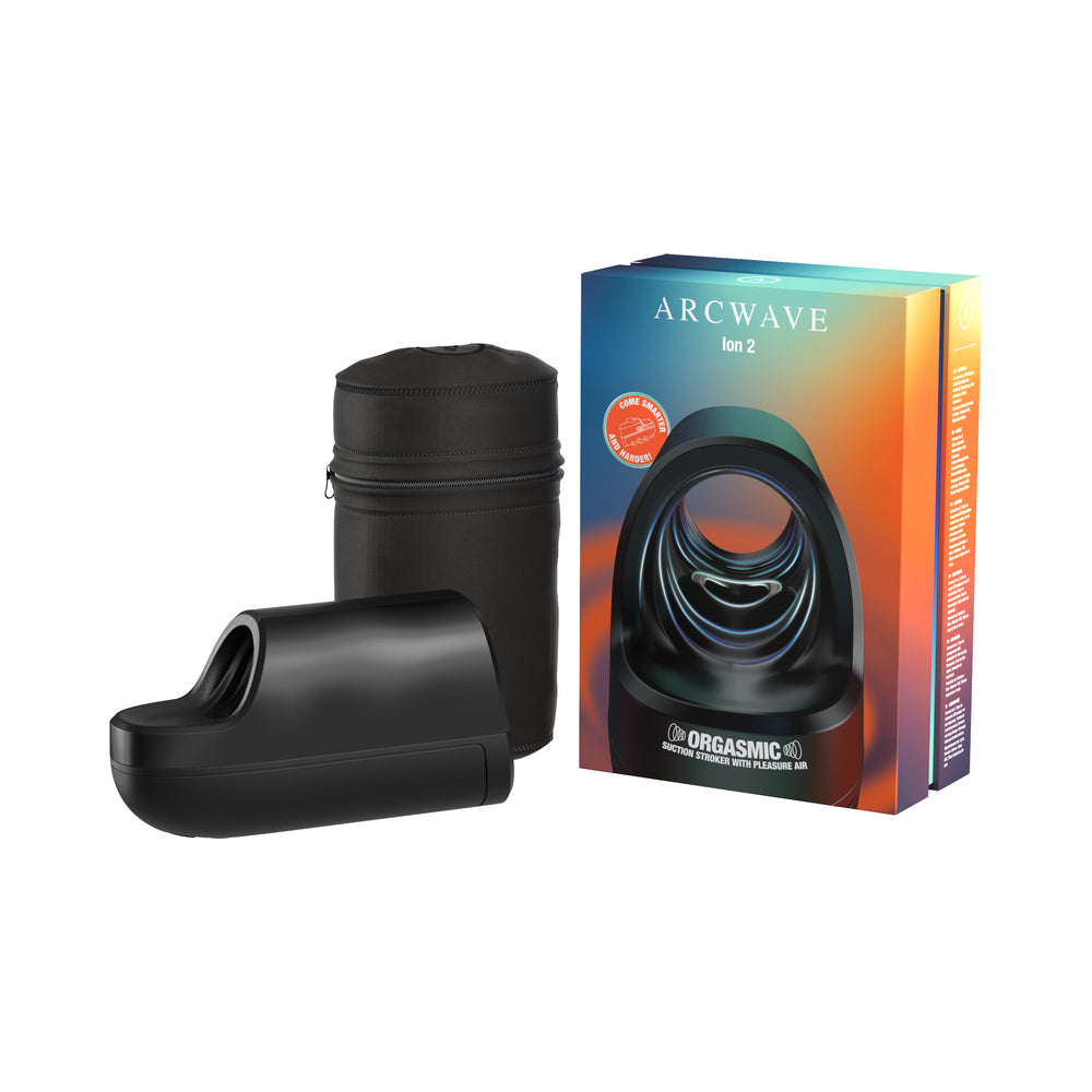 Arcwave Ion 2 male stroker with black silicone sleeve and magnetic charger