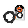 Oxballs Spinner Single Silicone Ring Black - premium liquid silicone cock ring with gripper nubs