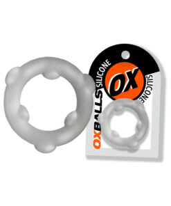 Oxballs Spinner Single Silicone Ring Vapor in translucent vapor color stretching wide