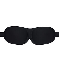 Ouch! 3D Mask Black blindfold with contoured eye cups and elastic strap