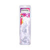 Crystal Jellies Invader 8.5 inch Clear Dildo with suction cup base and fantasy textured shaft for hands-free play.