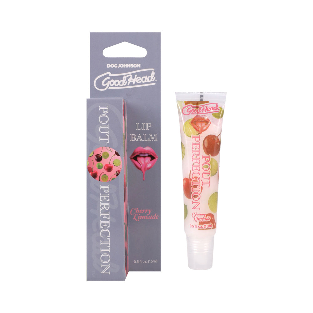 GoodHead Lip Balm Cherry Limeade tube with glossy finish and cherry limeade pattern.