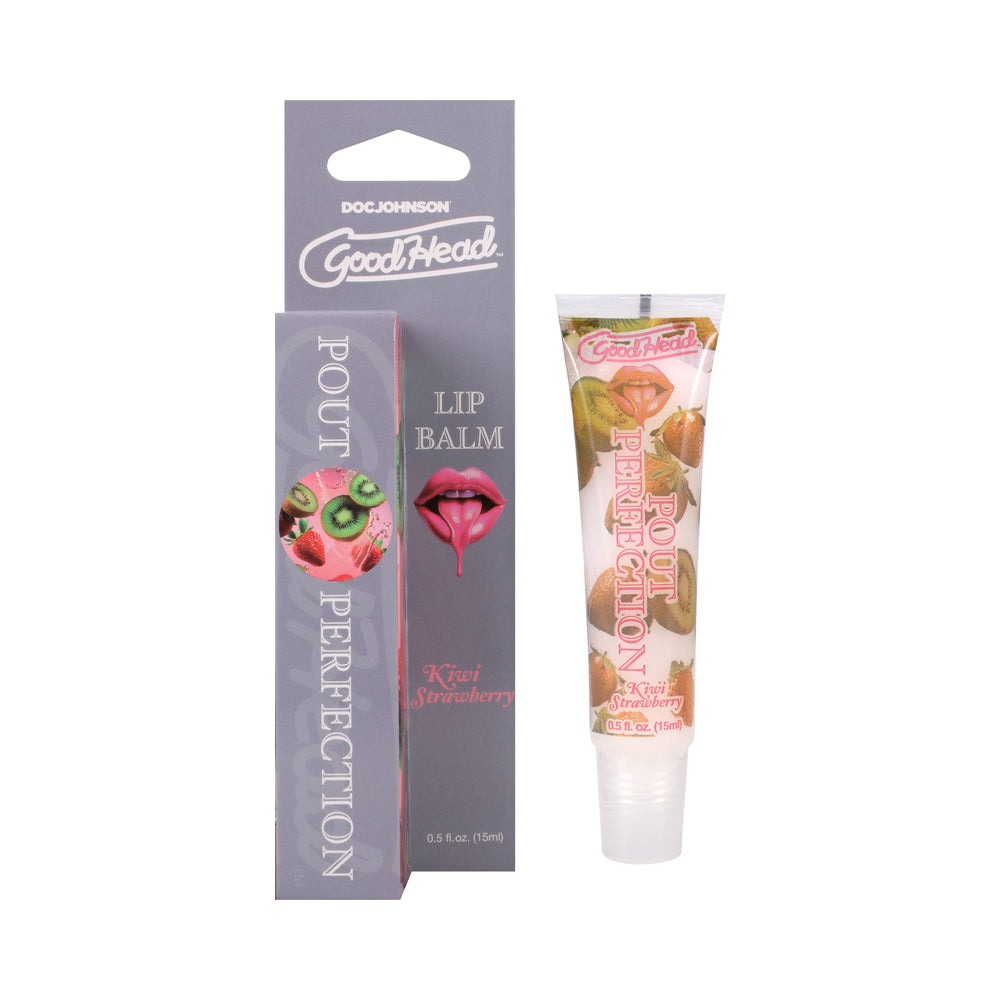 GoodHead Lip Balm Kiwi Strawberry stick with green and pink design.
