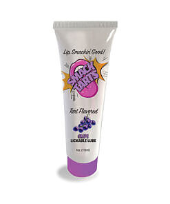 Smack Tarts lickable lube in sour grape flavor
