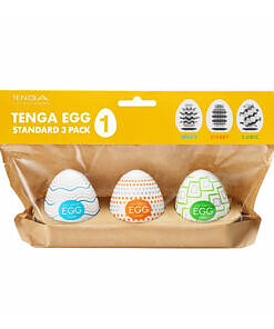 Three Tenga Egg Standard 3-Pack I eggs with Stepper