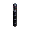 Prowler RED large silicone anal beads with graduated red spheres and wide retrieval loop on dark background