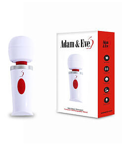 Mini magic massager in palm-sized white design with curved handle