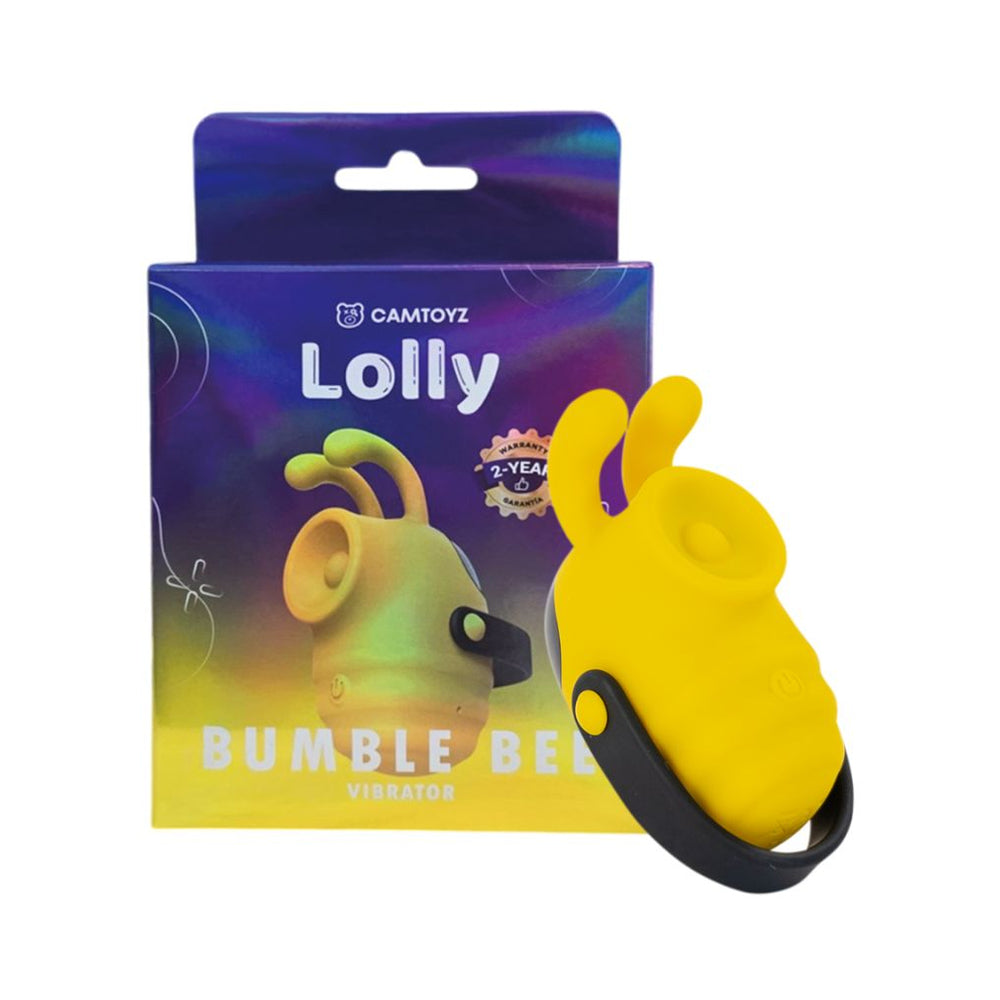 Camtoyz Clitoral Thumper Bumble Bee in yellow silicone with black stripes