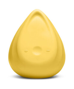 Biird Evii Vibrator in Yuzu Yellow with soft silicone body and creased tip